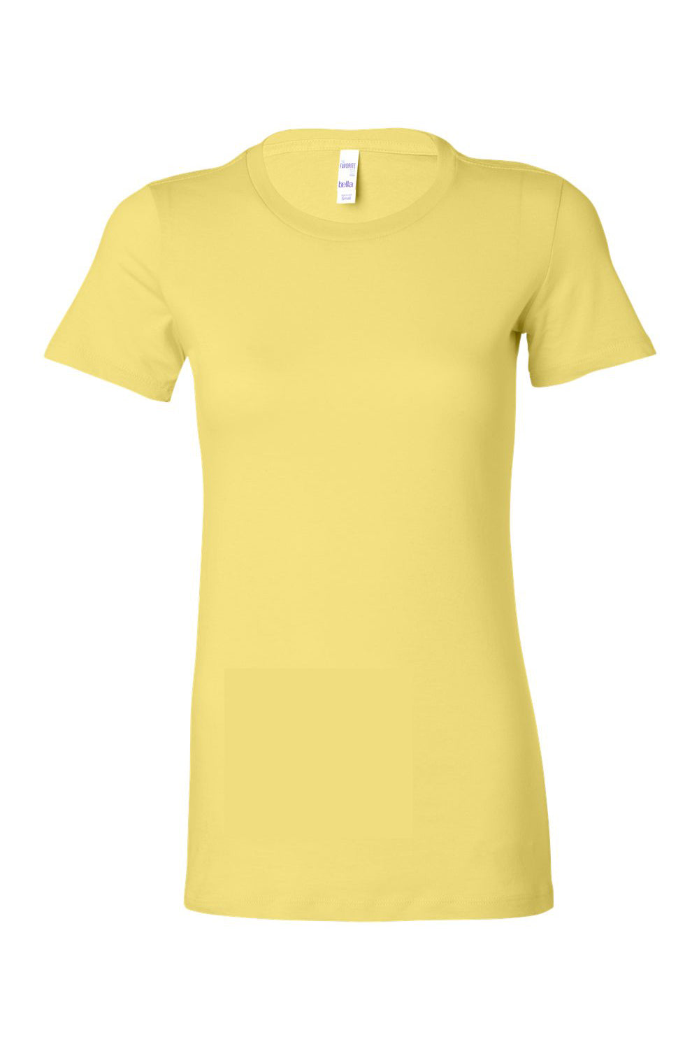 Bella + Canvas BC6004/6004 Womens The Favorite Short Sleeve Crewneck T-Shirt Yellow Flat Front