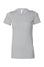 Bella + Canvas BC6004/6004 Womens The Favorite Short Sleeve Crewneck T-Shirt Silver Grey Flat Front