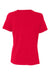 Bella + Canvas BC6400/6400 Womens Relaxed Jersey Short Sleeve Crewneck T-Shirt Red Flat Back
