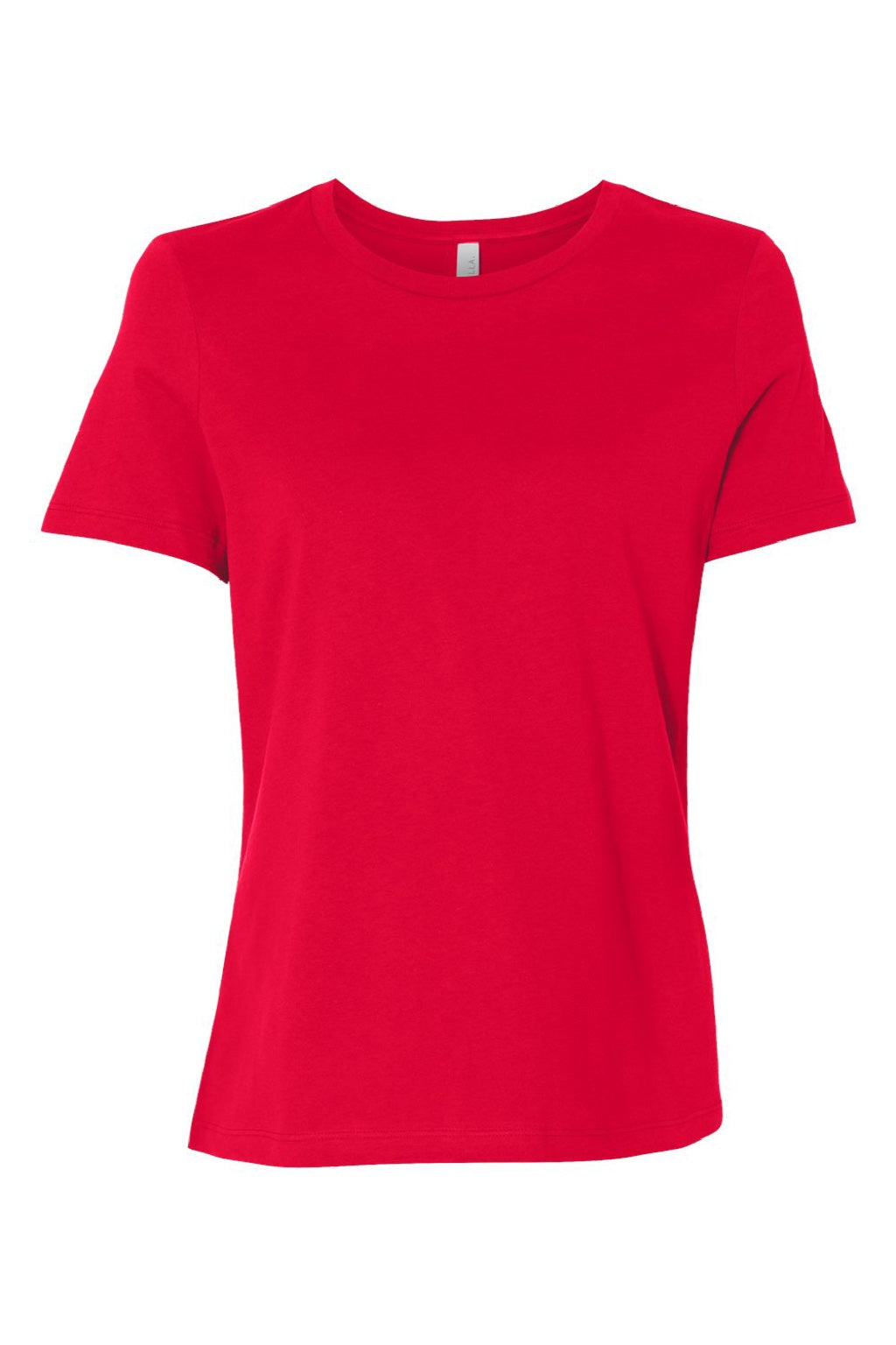 Bella + Canvas BC6400/6400 Womens Relaxed Jersey Short Sleeve Crewneck T-Shirt Red Flat Front