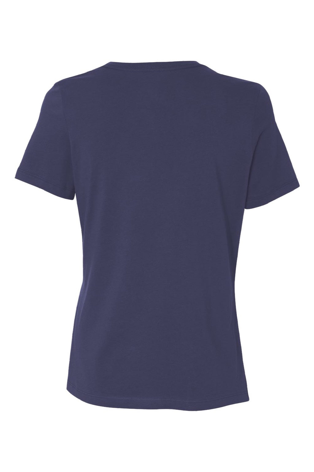 Bella + Canvas BC6400/6400 Womens Relaxed Jersey Short Sleeve Crewneck T-Shirt Navy Blue Flat Back