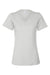 Bella + Canvas BC6405/6405 Womens Relaxed Jersey Short Sleeve V-Neck T-Shirt White Flat Front