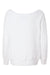 Bella + Canvas 7501 Womens Sponge Fleece Wide Neck Sweatshirt Solid White Flat Back