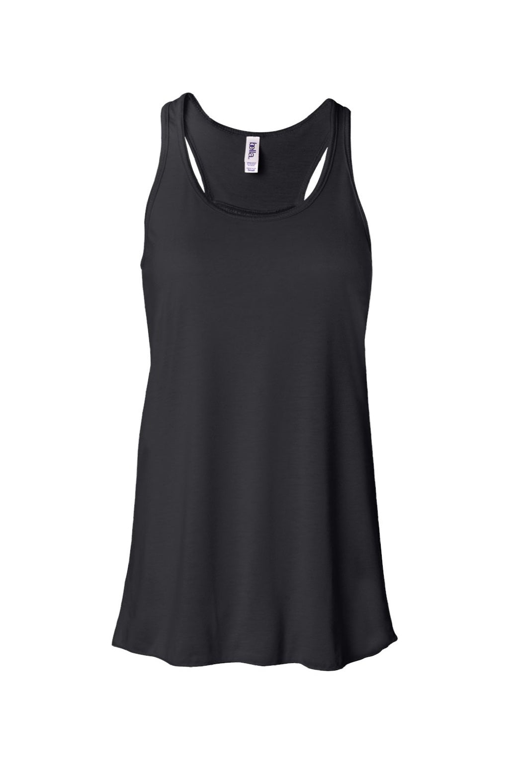 Bella + Canvas BC8800/8800 Womens Flowy Tank Top Black Flat Front