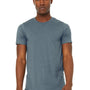 Bella + Canvas Mens Jersey Short Sleeve Crewneck T-Shirt - Heather Slate Blue