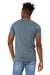 Bella + Canvas BC3301/3301C/3301 Mens Jersey Short Sleeve Crewneck T-Shirt Heather Slate Blue Model Back