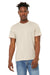 Bella + Canvas BC3301/3301C/3301 Mens Jersey Short Sleeve Crewneck T-Shirt Heather Dust Model Front