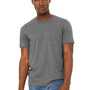 Bella + Canvas Mens Jersey Short Sleeve Crewneck T-Shirt - Heather Deep Grey
