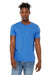 Bella + Canvas BC3301/3301C/3301 Mens Jersey Short Sleeve Crewneck T-Shirt Heather Columbia Blue Model Front