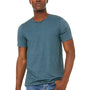 Bella + Canvas Mens Jersey Short Sleeve Crewneck T-Shirt - Heather Deep Teal Blue