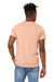 Bella + Canvas BC3301/3301 Mens Jersey Short Sleeve Crewneck T-Shirt Heather Peach Model Back