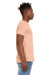 Bella + Canvas BC3301/3301 Mens Jersey Short Sleeve Crewneck T-Shirt Heather Peach Model Side