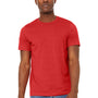 Bella + Canvas Mens Jersey Short Sleeve Crewneck T-Shirt - Heather Red