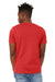 Bella + Canvas BC3301/3301 Mens Jersey Short Sleeve Crewneck T-Shirt Heather Red Model Back