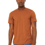 Bella + Canvas Mens Jersey Short Sleeve Crewneck T-Shirt - Heather Autumn Orange