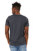 Bella + Canvas BC3301/3301C/3301 Mens Jersey Short Sleeve Crewneck T-Shirt Heather Midnight Navy Blue Model Back