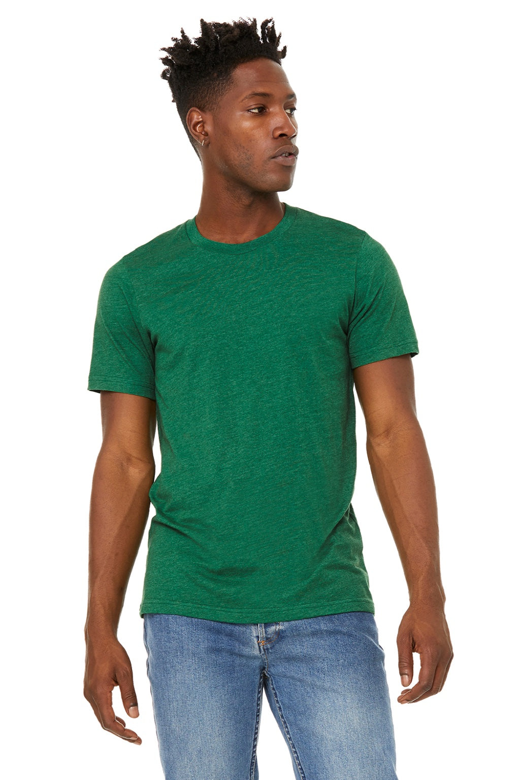 Bella Canvas BC3301/3301 Mens Heather Grass Green Jersey Short