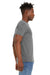 Bella + Canvas BC3301/3301 Mens Jersey Short Sleeve Crewneck T-Shirt Heather Deep Grey Model Side