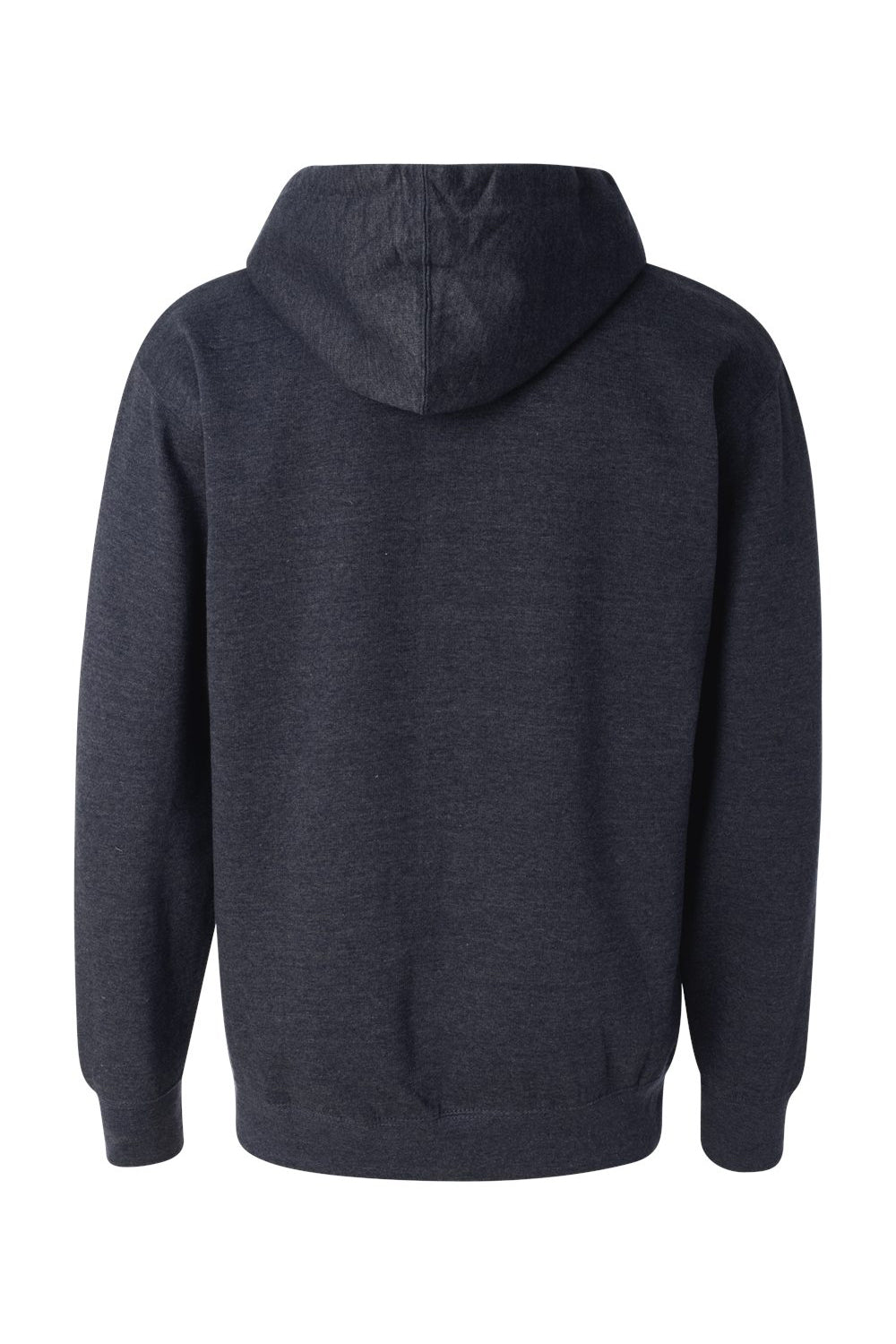 Independent Trading Company SS4500 Mens Hooded Sweatshirt Hoodie w/ Pouch Pocket Heather Classic Navy Blue Flat Back