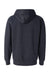 Independent Trading Company SS4500 Mens Hooded Sweatshirt Hoodie w/ Pouch Pocket Heather Classic Navy Blue Flat Back