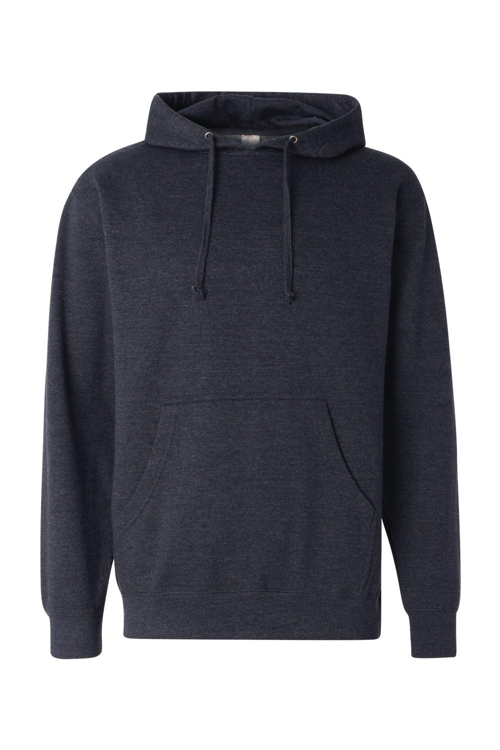 Independent Trading Company SS4500 Mens Hooded Sweatshirt Hoodie w/ Pouch Pocket Heather Classic Navy Blue Flat Front