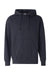 Independent Trading Company SS4500 Mens Hooded Sweatshirt Hoodie w/ Pouch Pocket Heather Classic Navy Blue Flat Front