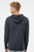 Independent Trading Company SS4500 Mens Hooded Sweatshirt Hoodie w/ Pouch Pocket Heather Classic Navy Blue Model Back