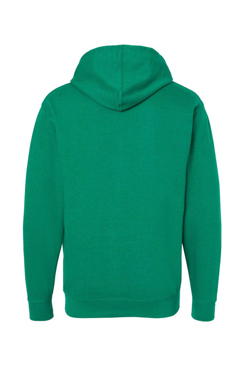 Independent Trading Company SS4500 Mens Hooded Sweatshirt Hoodie w/ Pouch Pocket Heather Kelly Green Flat Back