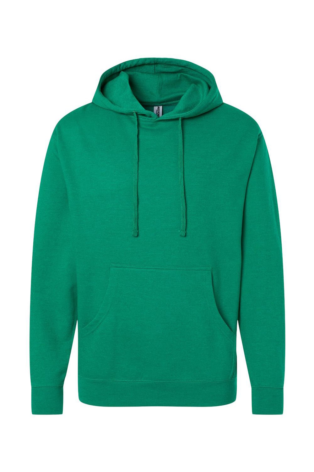 Independent Trading Company SS4500 Mens Hooded Sweatshirt Hoodie w/ Pouch Pocket Heather Kelly Green Flat Front