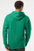 Independent Trading Company SS4500 Mens Hooded Sweatshirt Hoodie w/ Pouch Pocket Heather Kelly Green Model Back