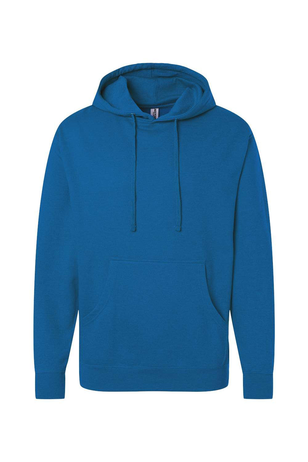 Independent Trading Company SS4500 Mens Hooded Sweatshirt Hoodie w/ Pouch Pocket Heather Royal Blue Flat Front