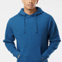 Independent Trading Company Mens Hooded Sweatshirt Hoodie w/ Pouch Pocket - Heather Royal Blue