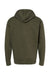 Independent Trading Company SS4500Z Mens Full Zip Hooded Sweatshirt Hoodie w/ Pockets Heather Army Green Flat Back