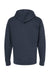 Independent Trading Company SS4500Z Mens Full Zip Hooded Sweatshirt Hoodie w/ Pockets Heather Classic Navy Blue Flat Back
