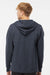 Independent Trading Company SS4500Z Mens Full Zip Hooded Sweatshirt Hoodie w/ Pockets Heather Classic Navy Blue Model Back