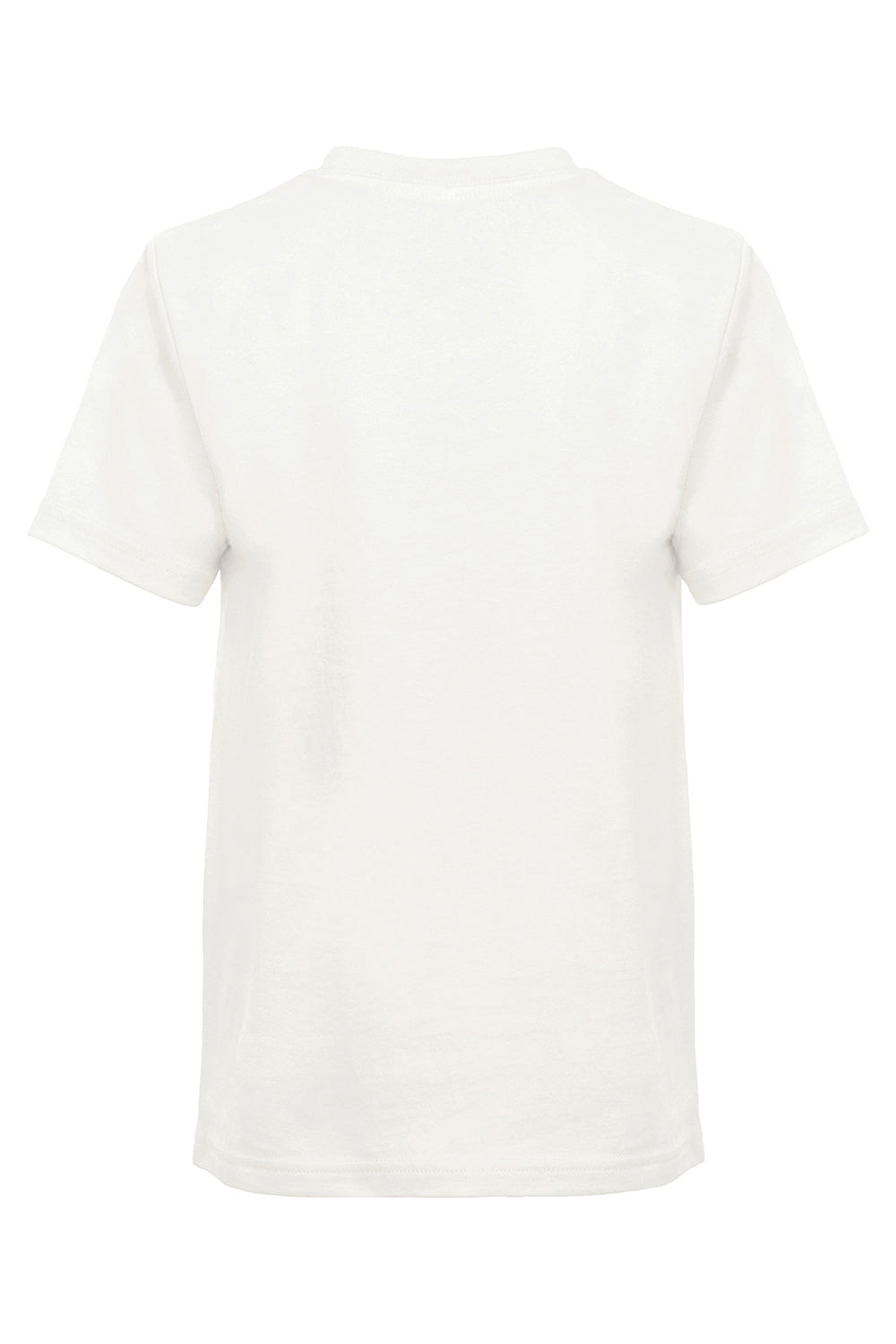Next Level 3310 Youth Fine Jersey Short Sleeve Crewneck T-Shirt White Flat Back
