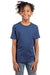 Next Level 3310 Youth Fine Jersey Short Sleeve Crewneck T-Shirt Royal Blue Model Front