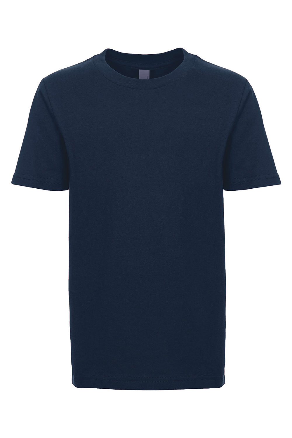 Next Level 3310 Youth Fine Jersey Short Sleeve Crewneck T-Shirt Midnight Navy Blue Flat Front
