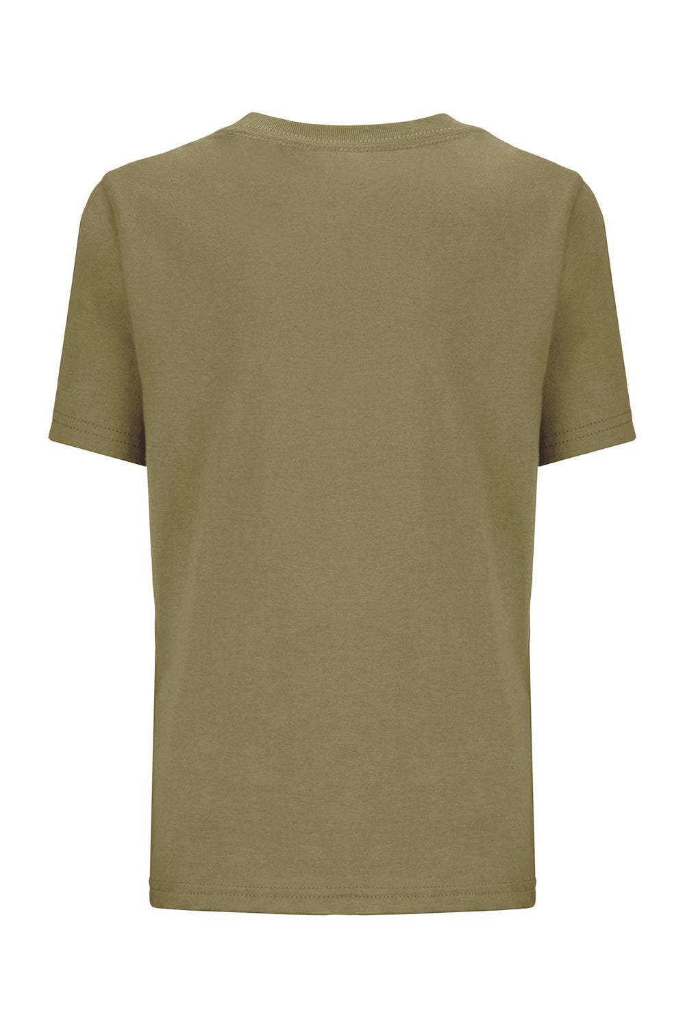 Next Level 3310 Youth Fine Jersey Short Sleeve Crewneck T-Shirt Military Green Flat Back
