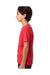 Next Level 3312 Youth CVC Jersey Short Sleeve Crewneck T-Shirt Red Model Side