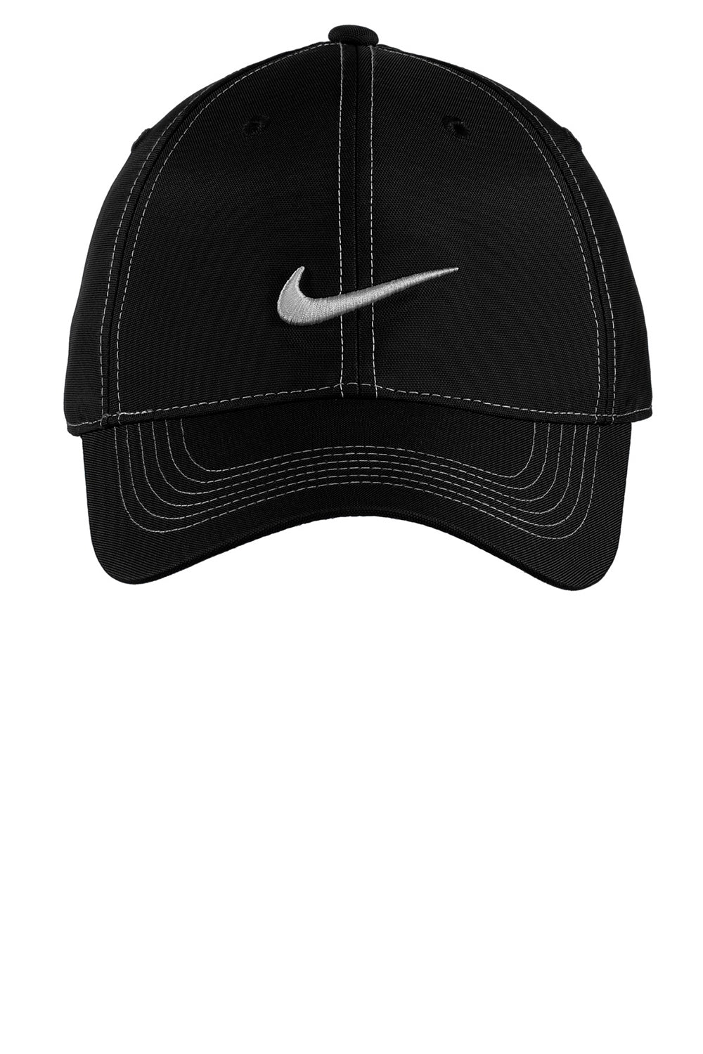Nike 333114 Mens Water Resistant Adjustable Hat Black Flat Front