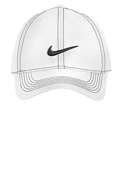 Nike 333114 Mens Water Resistant Adjustable Hat White Flat Front
