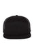 Richardson Hats 168 Mens 7 Panel Snapback Trucker Hat Black Flat Front