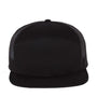 Richardson Hats Mens 7 Panel Snapback Trucker Hat - Black