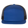 Richardson Hats Mens 7 Panel Snapback Trucker Hat - Royal Blue/Black