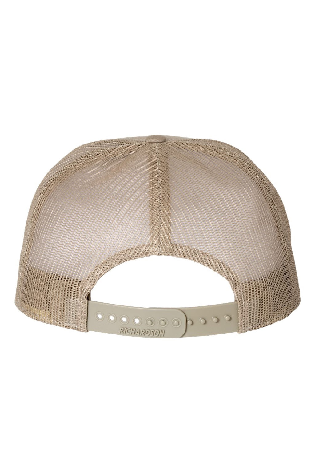 Richardson Hats 168 Mens 7 Panel Snapback Trucker Hat Brown/Khaki Flat Back