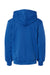 Badger 2454 Youth Performance Moisture Wicking Fleece Hooded Sweatshirt Hoodie Royal Blue Flat Back