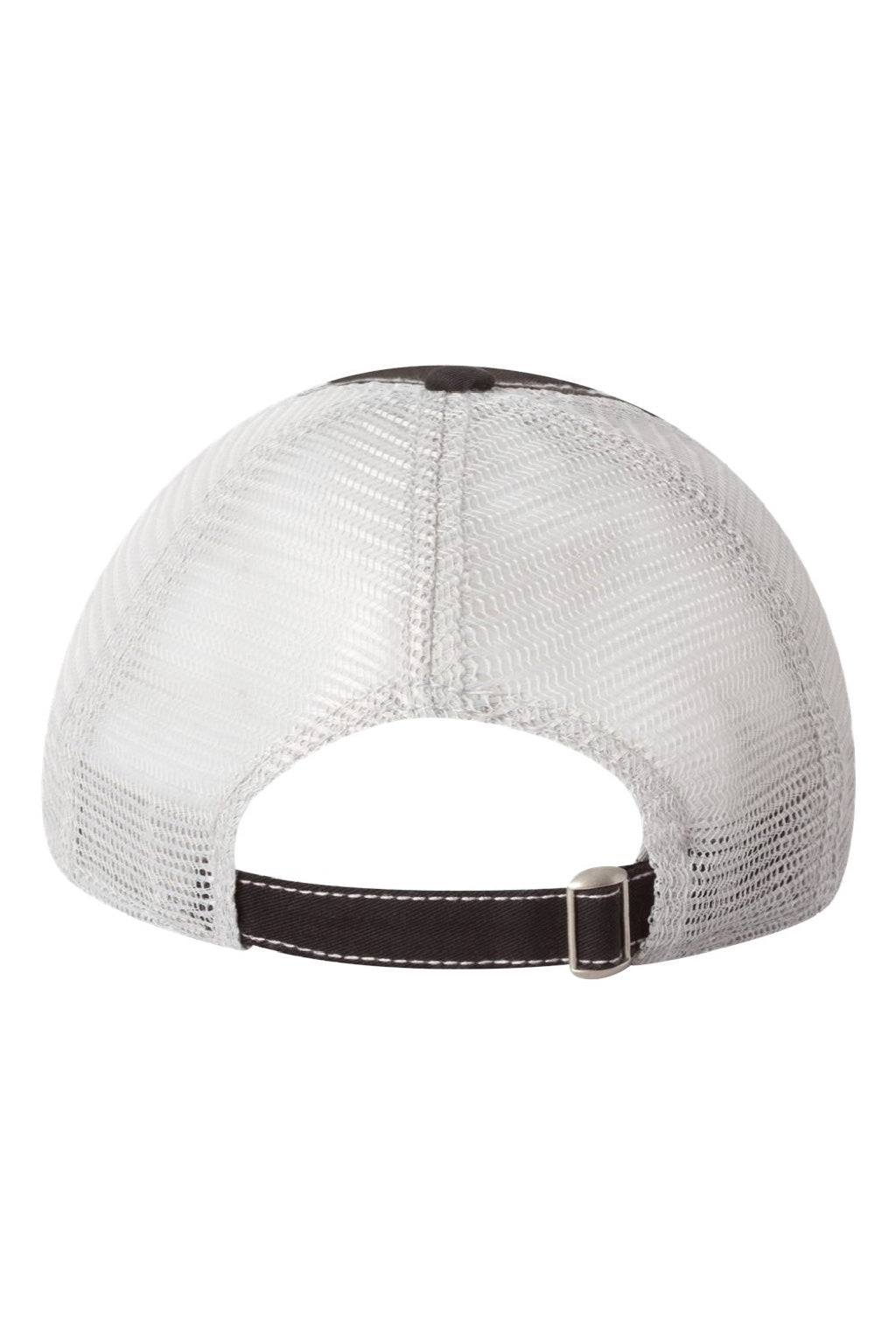 Valucap Hats 3150 Mens Bounty Dirty Washed Mesh Back Adjustable Hat Black/Silver Grey Flat Back