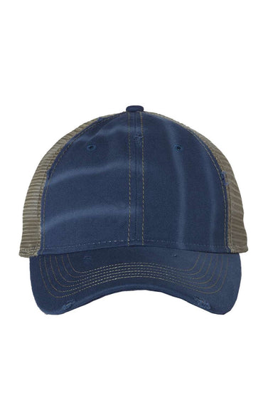 Valucap Hats 3150 Mens Bounty Dirty Washed Mesh Back Adjustable Hat Ocean Blue/Sage Green Flat Front