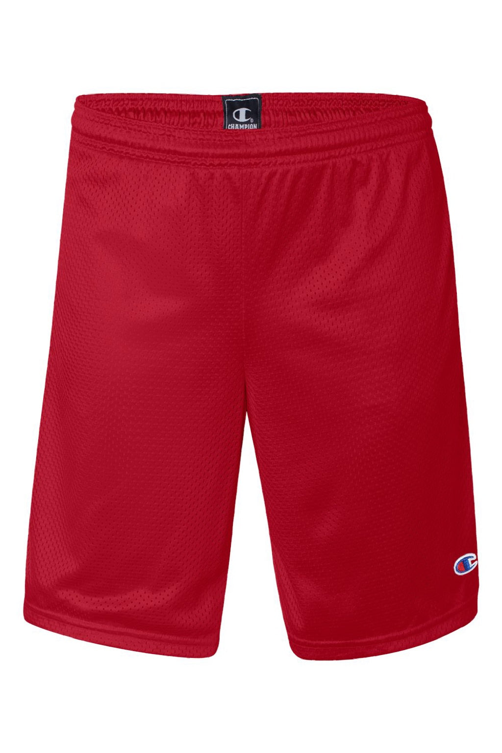 Champion S162 Mens Mesh Shorts w/ Pockets Scarlet Red Flat Front
